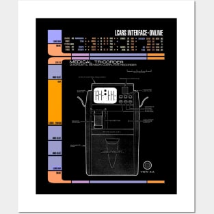 Library Computer Readout Showing Medical Diagnostic Device Posters and Art